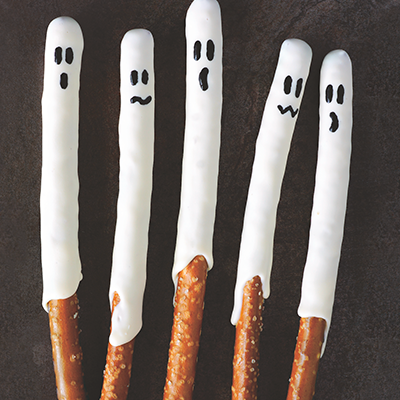 Spooky Ghost Pretzel Rods