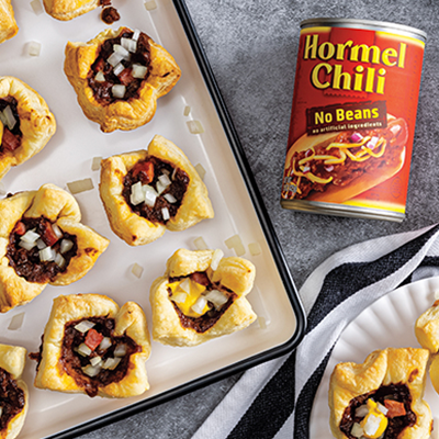 Chili-Cheese Dog Puff Pastry Cups