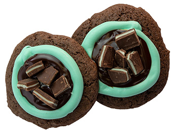 Mint Chocolate Candy Cookies