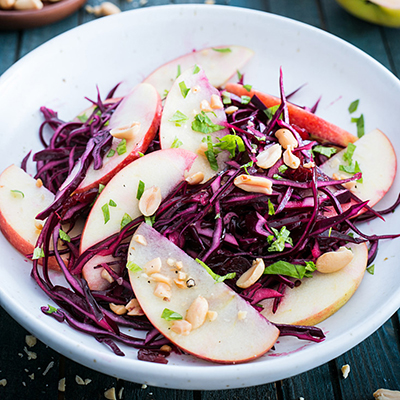 Apple Red Cabbage Slaw