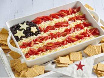  American Flag Taco Dip w/Wheat Thins